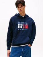 Polerón Hoodie Con Logo Azul Tommy Jeans