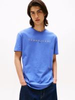 Polera Con Logo Lineal Azul Tommy Jeans