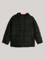 Th Sleeve Logo Puffer Negro Tommy Hilfiger