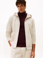 Polerón Hoodie Esencial Cremallera Beige Tommy Hilfiger