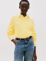 Sweater Soft Cable Solid Amarillo Tommy Hilfiger