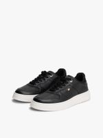 Zapatillas De Cuero Suela Cupsole Negro Tommy Hilfiger