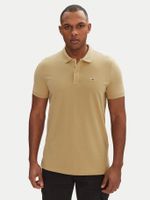 Polo Placket Logo Slim Fit Beige Tommy Jeans