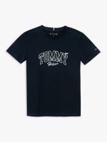 Polera De Logo Gráfico Azul Tommy Hilfiger