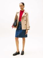 Falda Denim De Corte Recto Azul Tommy Hilfiger