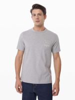 Polera Arch Pocket Con Logo Gris Tommy Hilfiger