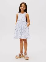 Vestido Mil Rayas Sin Manga Celeste Tommy Hilfiger