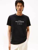 Polera Stack Graphic Logo Negro Tommy Hilfiger