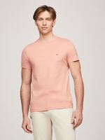Polera Essential Cotton Slim TL6 Damasco Tommy Hilfiger