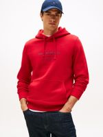 Polerón Hoodie Oval Logo Gráfico Rojo Tommy Hilfiger