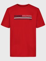 Polera con logo signature Rojo Tommy Hilfiger