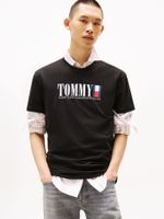 Polera C-Neck Con Logo Negro BDS Tommy Jeans