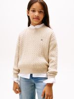 Sweater Trenzado Beige Tommy Hilfiger FO