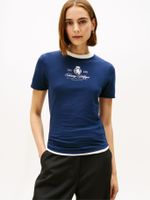 Polera Varsity Slim Fit Azul Tommy Hilfiger