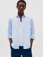 Camisa Flex Regular Fit _ Rayas Celeste Tommy Hilfiger