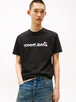 Polera Con Logo De Parche Negro BDS Tommy Jeans