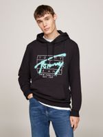 Polerón Hoodie Con Logo Graffiti Negro Tommy Hilfiger