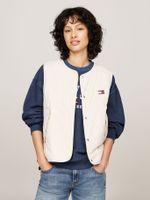Chaqueta Vest Quilted Con Logo Beige Tommy Hilfiger