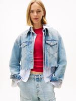 Chaqueta Denim Oversize Cropped Celeste Tommy Jeans