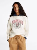 Polerón Relaxed Tiger Varsity Logo Beige Tommy Jeans