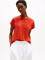 Polera  Logo Floral Script Naranjo SCX Tommy Hilfiger