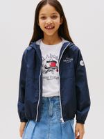 Cortavientos Con Gorro Y Logo Azul Tommy Hilfiger