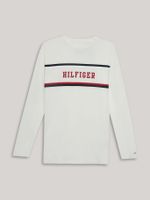 Polera De Niño Con Logo Estampado Blanco Tommy Hilfiger
