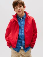Chaqueta de Gorro Y Parche Del Logo Rojo Tommy Hilfiger