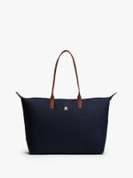 Tote Maxi Popette Monogram Azul Tommy Hilfiger