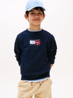 Polerón De Niño Con Logo Signature Azul Tommy Hilfiger
