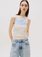 Polera Bubble Con Logo Beige Tommy Jeans