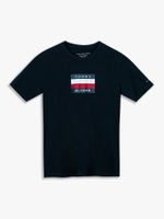 Polera De Niño Con Logo-Signature Azul Tommy Hilfiger
