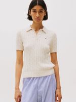 Sweater Cable Solid Blanco Tommy Hilfiger