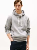 Polerón Hoodie Essential Con Logo Gris Tommy Hilfiger