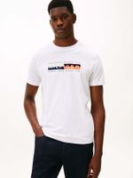Polera Colour Block Graphic Logo Blanco Tommy Hilfiger