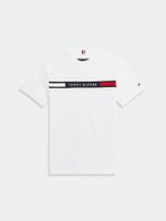 Polera Inserción Punto Canal Blanco Tommy Hilfiger