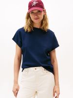 Polera Solid Gold Button Azul Tommy Hilfiger