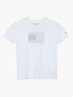 Polera Flag Graphic Logo Blanco Tommy Hilfiger