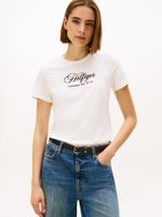 Polera Logotipo Bordado Regular Blanco Tommy Hilfiger