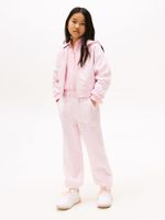 Joggers Con Logo Texturizado Rosado Tommy Hilfiger