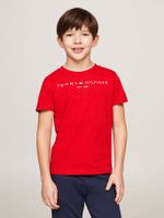 Polera Kids Essential Logo C-Neck Rojo Tommy Hilfiger