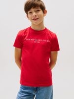 Polera Essential Redondo Con Logo Rojo Tommy Hilfiger