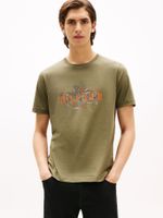 Polera Logo Tropical Floral Verde PLI Tommy Hilfiger