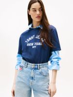 Polera Varsity Relaxed Fit Azul C1G Tommy Jeans