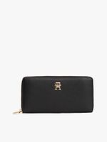 Billetera Monogram Con Cierre Negro Tommy Hilfiger
