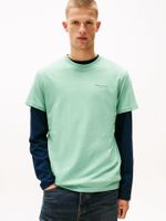 Polera Con Logo Lineal Slim Fit Verde Tommy Jeans