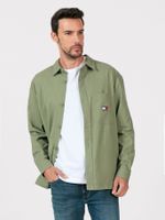 Camisa Oversize Texturizada Verde Tommy Jeans