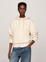 Polerón Hoodie Con Logo Bordado Beige Tommy Hilfiger