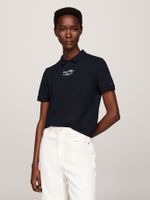 Polo Con Logo Script Regular Fit Azul Tommy Hilfiger