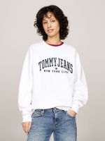 Polerón Varsity Con Corte Amplio Blanco Tommy Hilfiger